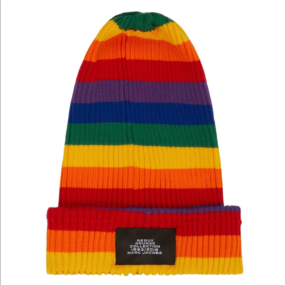 Marc Jacobs Multicolor Striped Beanie
